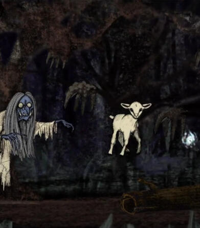 BLACK ANNIS&#39; BOWER CLOSE hand-drawn folklore platformer